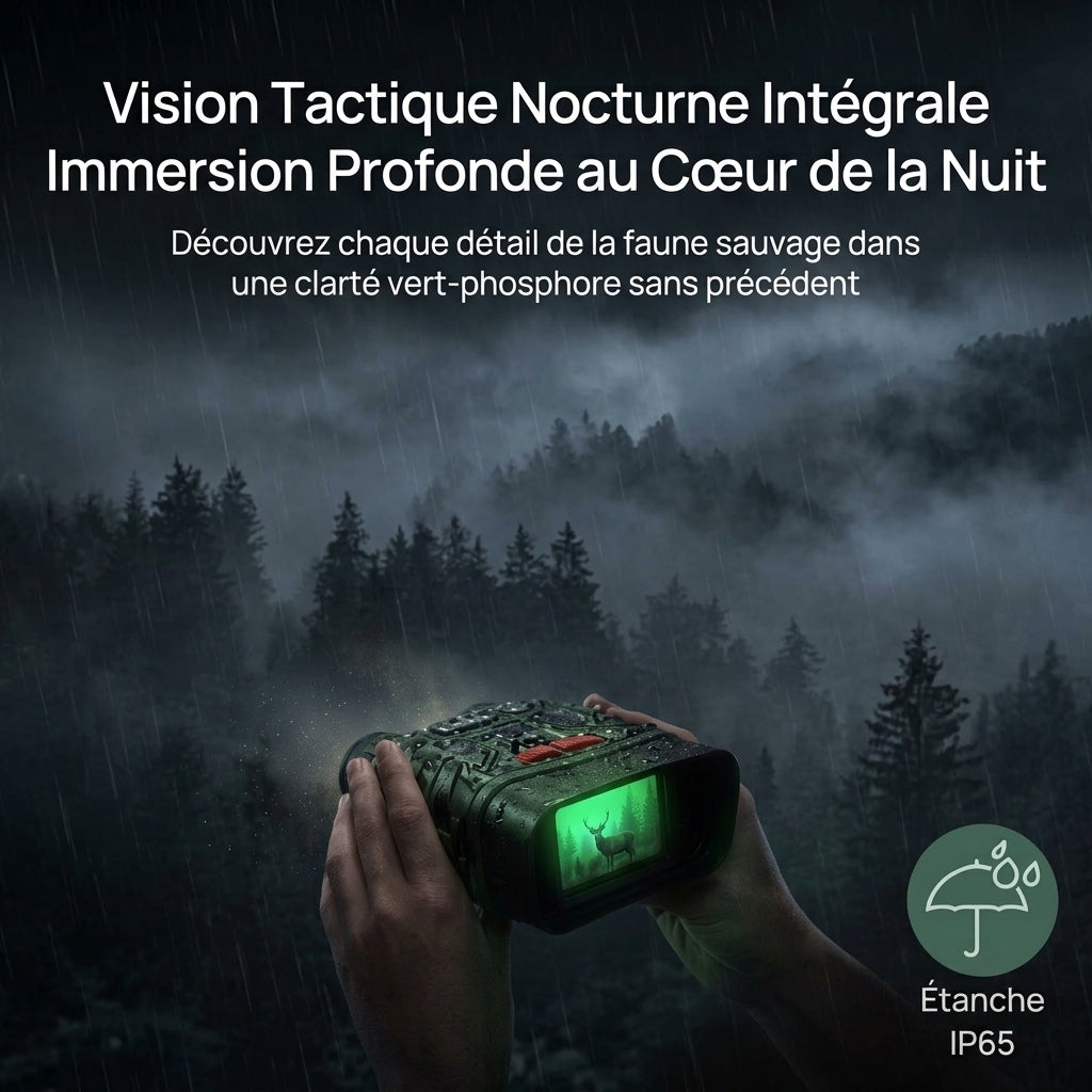 Jumelles vision nocturne HD pour la chasse et l'observation