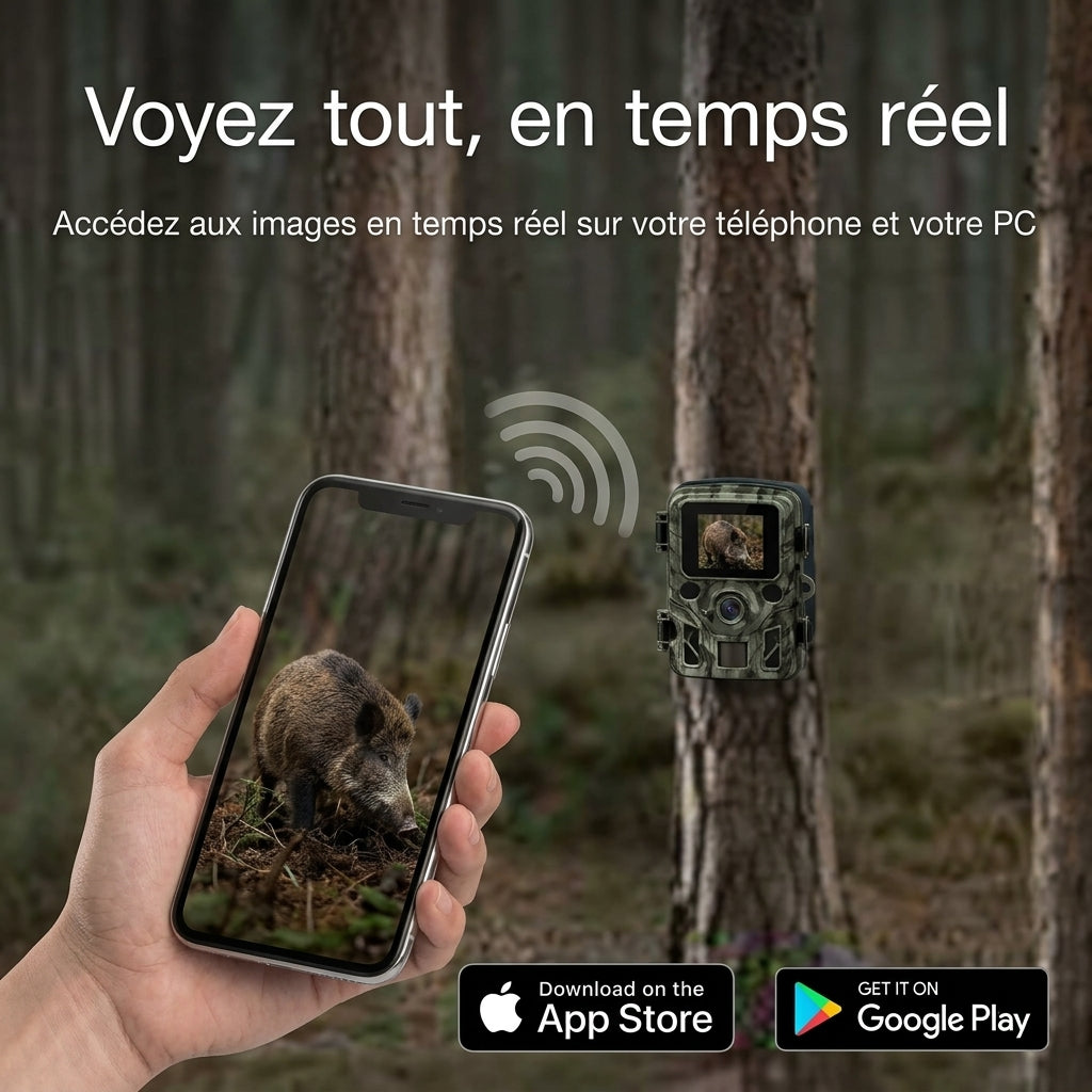 Caméra de chasse Wifi 4K