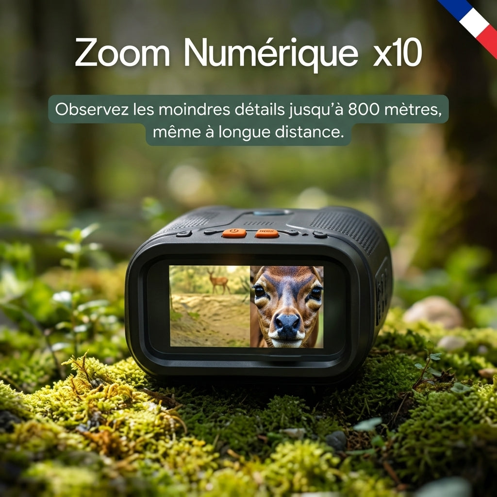 Jumelles vision nocturne HD pour la chasse et l'observation
